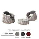 Outdoor Seat Outdoor Rattan Sofa Courtyard Combination Double Chair Leisure Terrace Villa Living Room Balcony Furniture Home