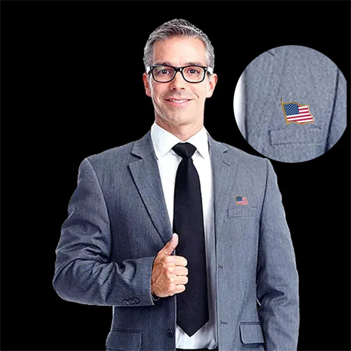 America USA National Flag Lapel Pins Crystal Epoxy Metal Enamel Badge Paint Brooch Souvenir Suit Personality Commemorative
