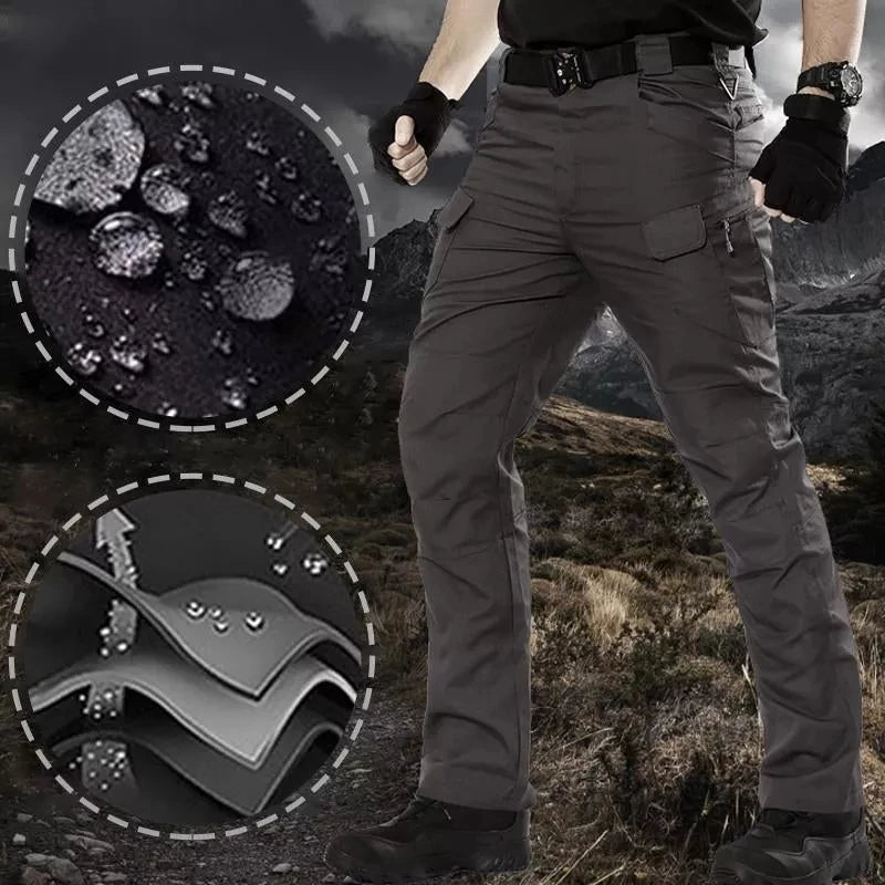 Tactical Waterproof Pants SWAT Combat Army Trousers Many Pockets Waterproof Wear Resistant Casual Cargo Pants Men 2022