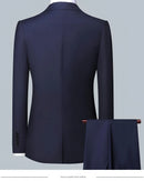 Traje de novio para boda 2025, corte entallado, 2 piezas (chaqueta y pantalón), transpirable (corbata incluida), ideal para padrinos de boda, fiestas y bailes de graduación.