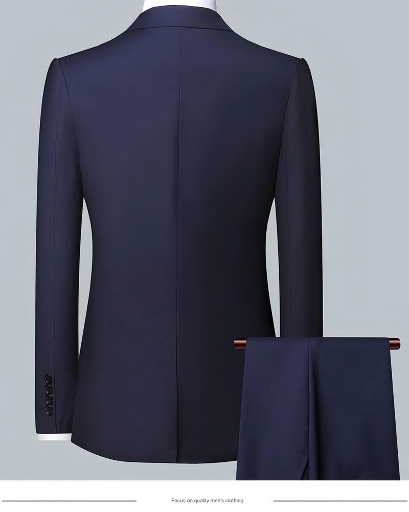 Traje de novio para boda 2025, corte entallado, 2 piezas (chaqueta y pantalón), transpirable (corbata incluida), ideal para padrinos de boda, fiestas y bailes de graduación.