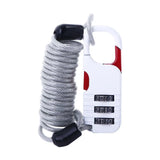 Universal 3-Digit Combination Password Cable Lock Bicycle Accessories Bicycle Lock Cable Lock Security Lock Helmet Lock