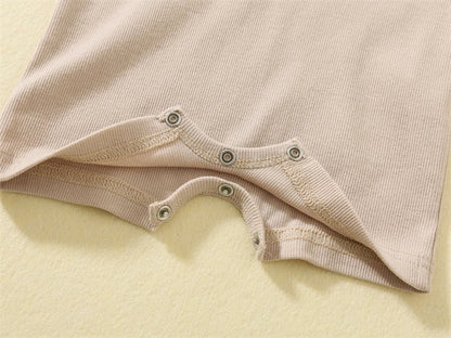 Pelele de verano para bebé, pijama fino de manga corta, mono acanalado, ropa de punto elástica, mono para niña