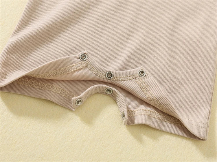 Pelele de verano para bebé, pijama fino de manga corta, mono acanalado, ropa de punto elástica, mono para niña