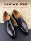 New Men's Leather Shoes Handmade High Quality Casual Oxford Business Work Shoes Black Coffee Lace-up Comfortable Man Shoe