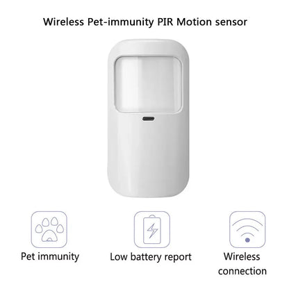 433MHz Wireless Pet-immunity PIR Motion Sensor Detector 15kg Pet Immune EV1527 Code Smart Home Security Host Alarm Accessories