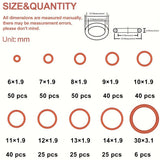 351pcs silicone O-ring set, 10 sizes, oil and heat resistant, suitable for cars and pipelines