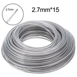 COSY 3mm Steel Wire Nylon Line Brushcutter Trimmer Rope Lawn Mower Cord Wear-resistant Sharp Replacement Garden Tool Accessory