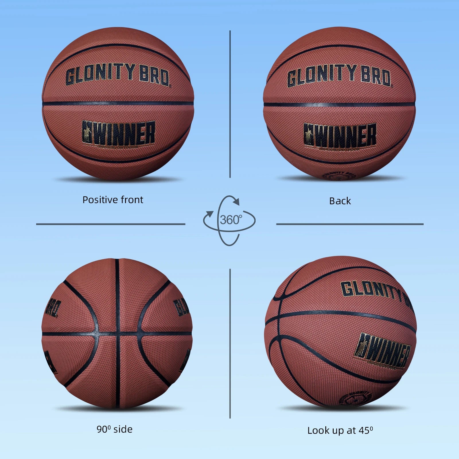 Size 5/6/7 Composite Leather Non-slip Basketball For In&Outdoor Soft Touch And Enhanced Durability Team Training Ball Black-Gold