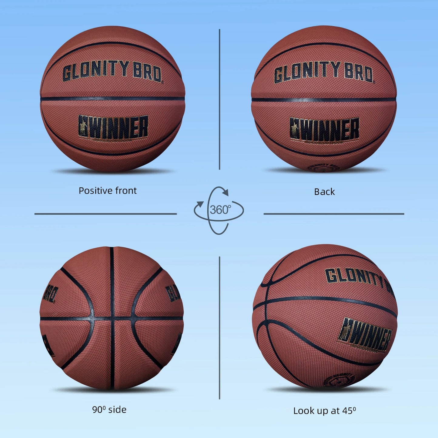 Size 5/6/7 Composite Leather Non-slip Basketball For In&Outdoor Soft Touch And Enhanced Durability Team Training Ball Black-Gold