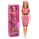 Genuine Barbie Fashionista Dolls, Brunette Hair, Blonde Fashion Doll Accessories, Dress Up Kids Toys for Girls, Children's Playthings