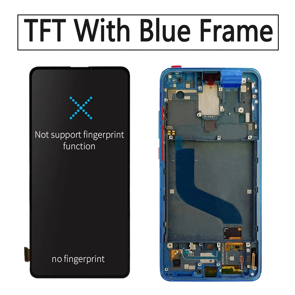 6.53" AMOLED For Xiaomi MI 9T Pro/MI 9T LCD Display Touch Screen Digitizer Assembly With Frame for Xiaomi Redmi K20 Pro /K20 LCD