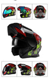 BLD Modular Motorcycle Full Face Helmet ECE Flip-up Double Anti-Fog Visor Purple Bird Sport Design In Stock Adult Men and Women