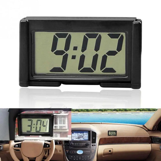  Mini Digital Clock With LCD Self-Adhesiv Electronic Bracket Clock Time Day Display For Car Truck Dashboard Accesorios Para Aut