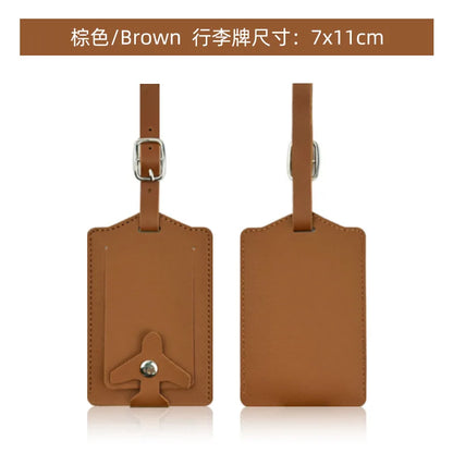 New Airplane Buckle Anti Lost Luggage Tags Thickened Flip Cover Luggage Tag Boarding Pass Suitcase Label Name ID Address Lable