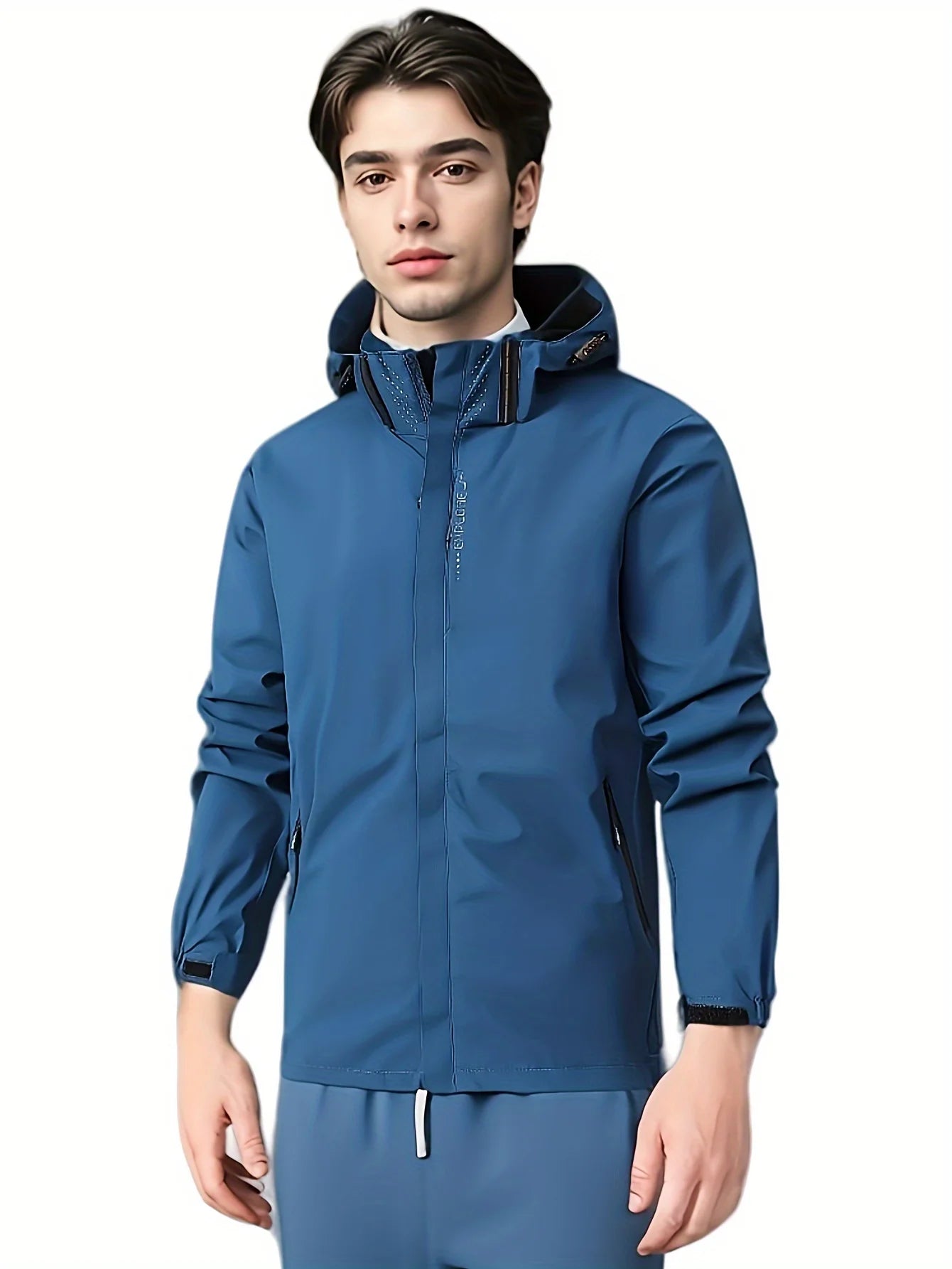 Men's Lightweight Waterproof Rain Jacket, Hooded Shell Outdoor Raincoat Hiking Windbreaker Jacket Coat