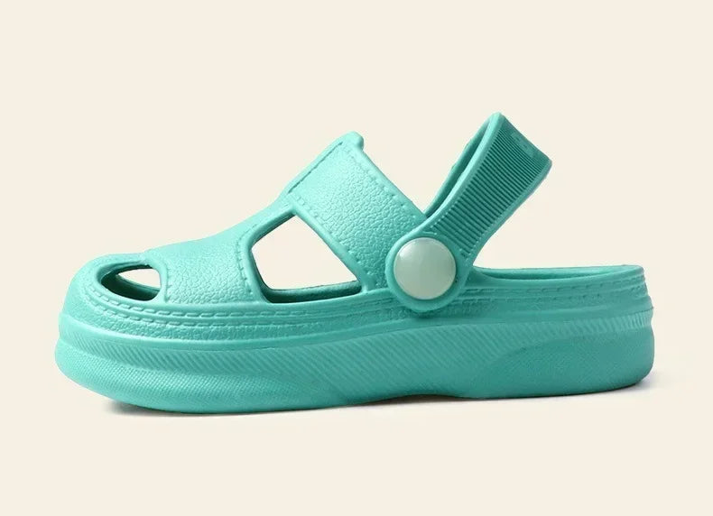 New Kids Summer Sandals Hole Shoes Baby Anti-slip Soft Floor Boys Girls Beach Sandals Slippers 1-6 Years Children