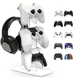 Universal 3-layer Controller Holder and Headphone Holder Game Accessories For PS5 PS4 Storage Holder Black, White, Transparent