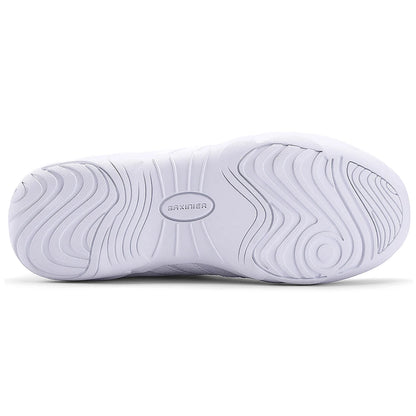 BAXINIER - Zapatillas blancas altas de animadora para niñas, ligeras, para competición juvenil, para entrenamiento de baile y tenis