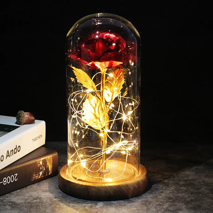 Envío directo de flores artificiales Galaxy Rose, La Bella y la Bestia, decoración de boda, regalo creativo para el Día de San Valentín, regalo para la madre.