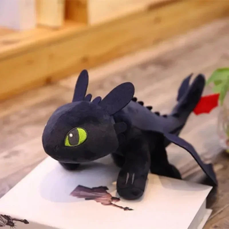 1PCS Plush How to Train Your Dragon Toys Kawaii White black dinosaurs Animal Stuffed Plush Toys In Stock Plush kid Birthday Gift
