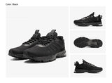 Baasploa Men Running Shoes Mesh Breathable Sport Shoes For Men Fashion Lightweight Casual Sneakers Non-Slip Lace Up Plus Size 50