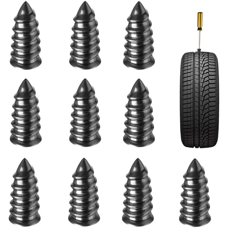 Puncture Repair Kit for Car Vacuum Tire Repair Screws, Quick Fix Self-Service Tire Repair Nails for Flat Tires With Screwdriver