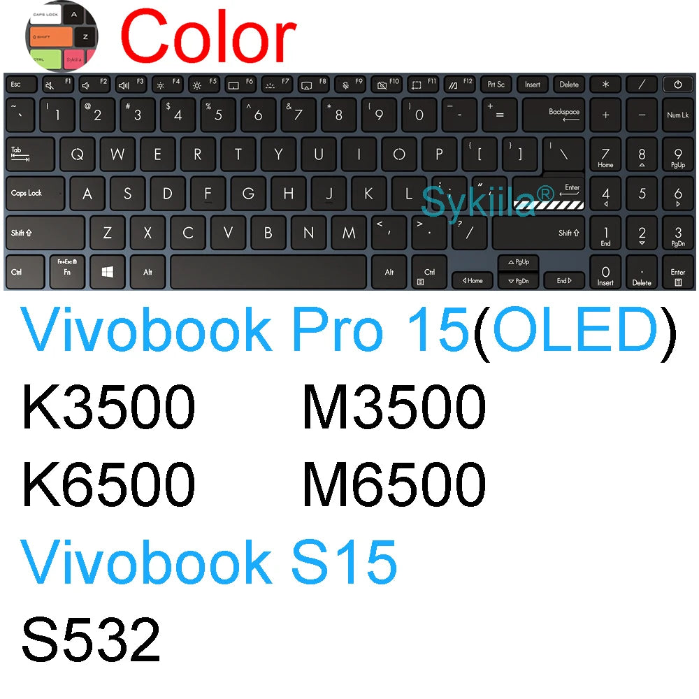 Keyboard Cover for ASUS Vivobook Pro 15 15X OLED GO S S15 N6506 S5507 S5506 M5506 X1505 M1505 K3504 Silicone Protector Skin Case