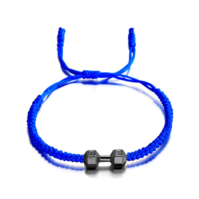Adjustable Dumbbell Bracelet for Men and Women, Handmade Bracelet, Gold and Silver, Fitness and Energy Jewelry 