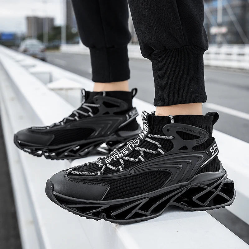 Mens Sneakers Flat Comfortable Fashion Tennis Sports Running Shock-absorbing Gym Male Casual Sports Shoes for Man