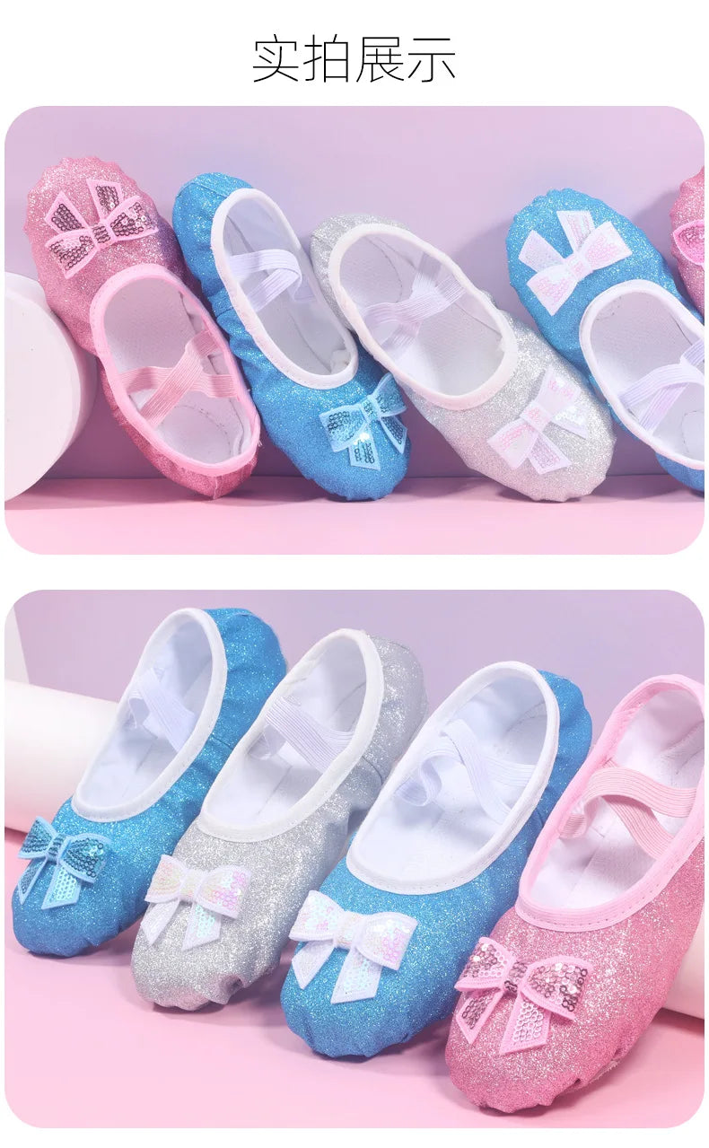 Children's Dance Shoes Soft Sole Training Shoes Children's Ballet Dance Shoes Girls' Chinese Dance Performance Cat Claw Dance