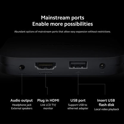 Xiaomi Mi TV Box S 2.ª generación, versión global, 4K Ultra HD, Bluetooth 5.2, 2 GB, 8 GB, Google TV, Asistente de Google, Smart TV Box