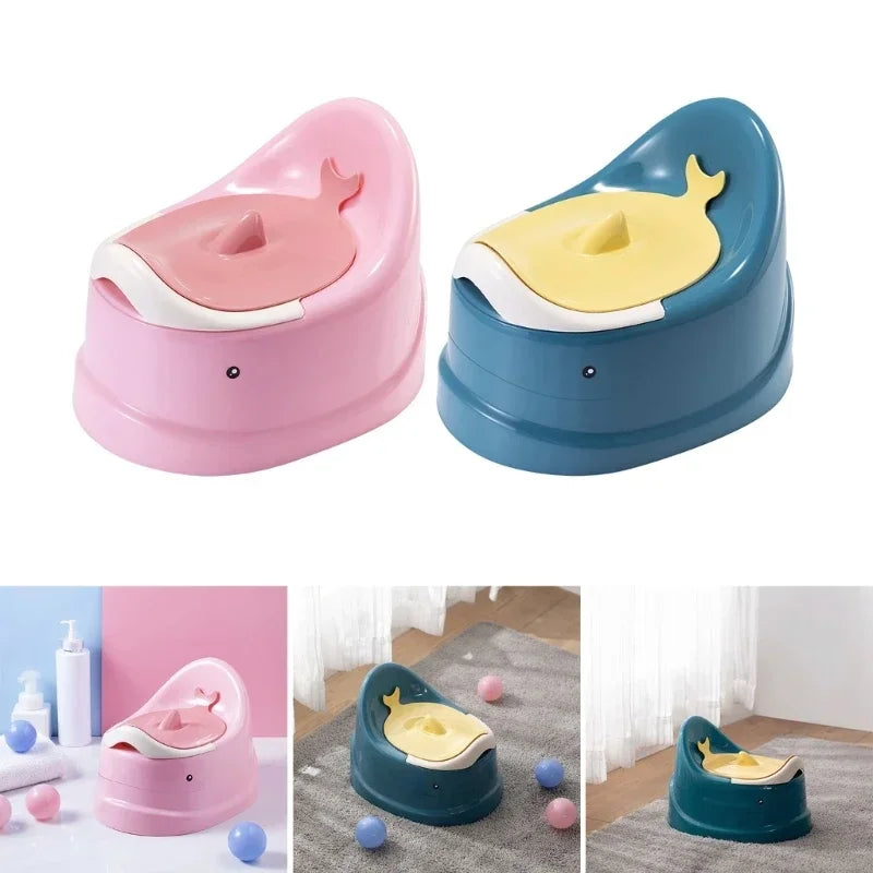 Toddler Potty Baby Toilet Trainer, Portable Training Toilet for Travel, Stable and Safe Oval Bottom Design, Non-Slip Potty