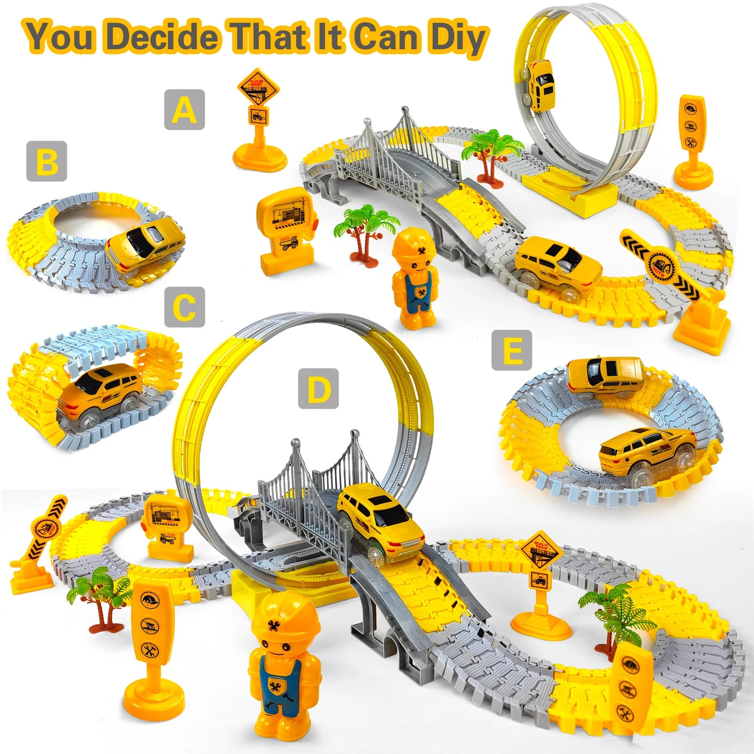 Track Car Train Toys Children Electric Track Toy Car Engineering Car Kids Educational Toys for Children Birthday Gift