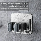 Ganchos multiusos adhesivos para colgar en la pared, estante para fregona, colgador de escoba, organización de cocina y baño, accesorios organizadores para el hogar