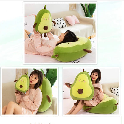 45-55CM Big Lovely Fruit Avocado Plush Pillow Children's Sleeping Pillow Large Doll Stuffed Sofa Holiday Gift Kawaii Creative