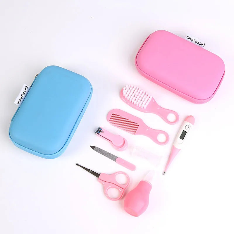 8pcs/Set Nail Clippers Baby Care Soft Comb Brush Care Combination Hair Comb Grooming Brush Set Nail Trimmer Tool Kit Healthcare