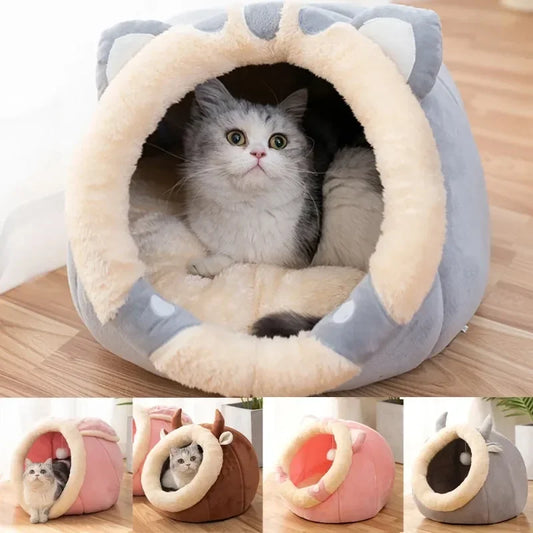 Cama para gatos, caseta, nido redondo para mascotas, cueva para dormir, camas para gatitos, cesta para mascotas, acogedor cojín para tumbona, casa para gatos, tienda para perros