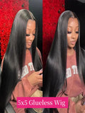 Peruca lace frontal ready to wear cabelo humano liso HD - pronto a usar