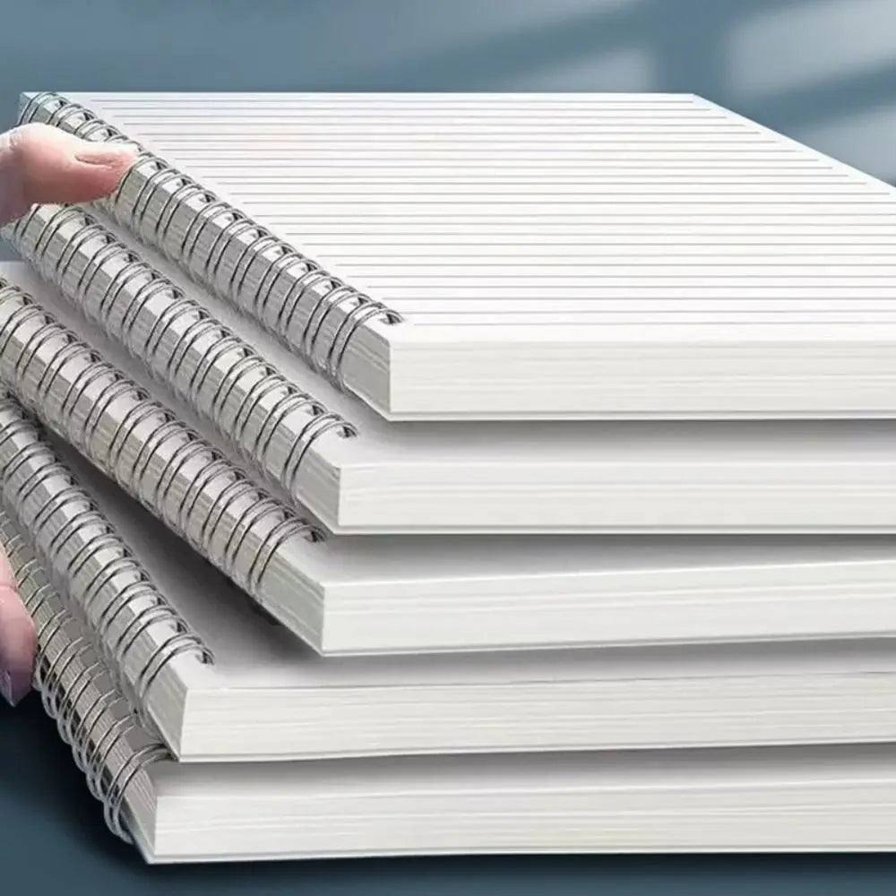 Cuaderno espiral de alta calidad A5/B5/A4 con cuadrículas/líneas horizontales en blanco, bloc de notas con 80 hojas, cuaderno de bocetos, material escolar y de oficina.