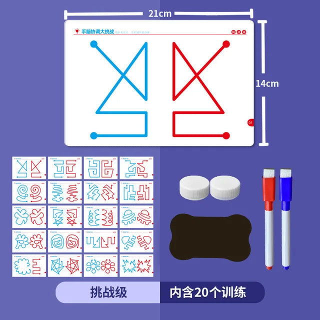 Whole Brain Development Toy for Kids Whole Brain Thinking Training Motor Training Educational Aids Puzzle Color Shapes Toy 20PCs 