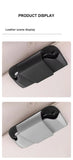 SEAMETAL Cowhide Sun Visor Glasses Holder Premium Leather Wear-Resistant Sunglasses Protective Box Auto Eyeglasses Storage Case