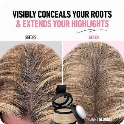 Polvo corrector de línea de cabello esponjoso, fibras temporales para cabello negro, raíces, cobertura de canas, polvo de sombra de línea de cabello al instante 
