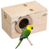 High Quality Wooden Bird Cage Nesting Box Breeding Hatching Nest for Parakeet Budgies Cockatiel Finch Lovebird Parrot Birdhouse