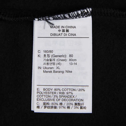 Sudadera con capucha de punto Nike 2024 para niños K NSW CLUB FLC CREW LS HBR FD2992-010