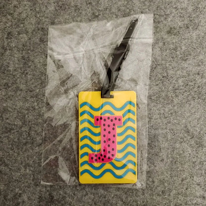 Newest Cute 26 Letters Luggage Travel Accessories Tag Silica Gel Suitcase ID Addres Holder Baggage Boarding Tag Portable Label