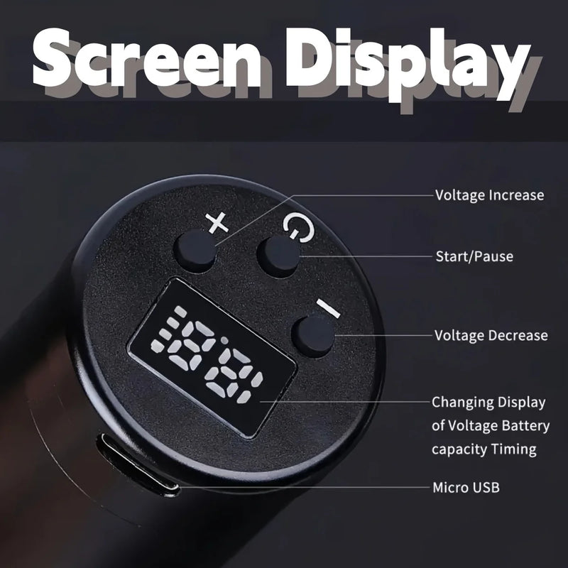 Máquina de tatuaje inalámbrica, batería de 1500 mAh, duración de batería de 6 horas, pluma de tatuaje, máquina de tatuaje, máquinas de maquillaje permanente, suministros para tatuajes