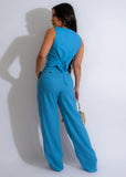 Fashion Sleeveless Vest Pants Women's Solid Color Suit Spring Summer V-Neck Ultra Short Top + Slim Pants Female Office 2 Piece Set
