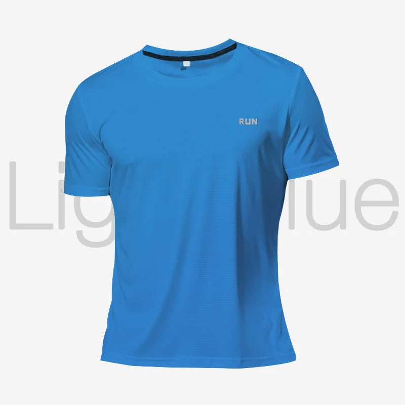 Long and Short-Sleeved T-Shirt Fitness Sports Tops Morning Running Ice Silk Quick Dry Outdoor Mountaineering Gym Clothing Men