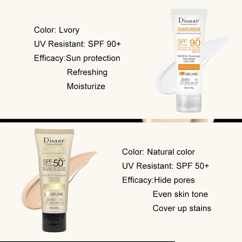 Facial Body Sunscreen Whitening Sun Cream Sunblock Skin Protective Cream Anti-Aging Oil-Control Moisturizing SPF90 Face